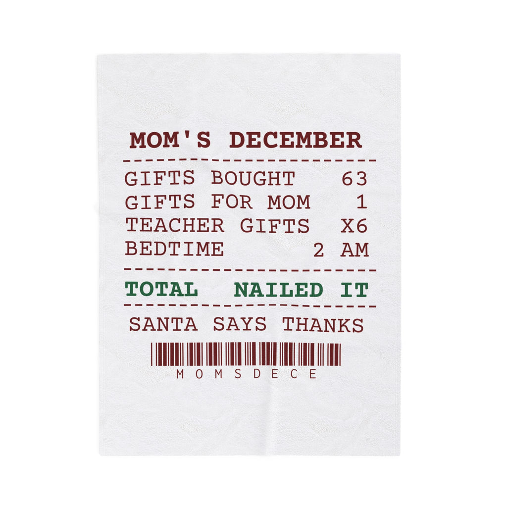 Funny Christmas Mom Throw Blanket Gifts Bought 63 Receipt For Moms