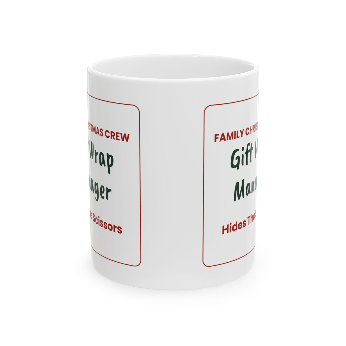 Matching Family Christmas Coffee Mug Gift Wrap Manager Family Crew