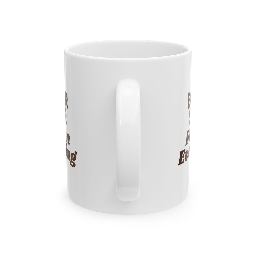 Funny Christmas Coffee Mug Butter Sugar Flour On Everything