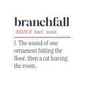 Funny Christmas Sticker Branchfall Cat Definition For Cat Owners