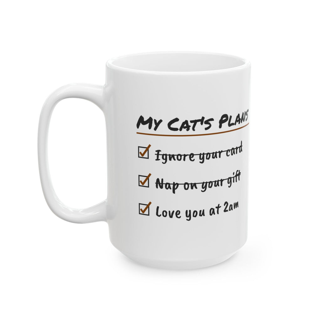 Funny Cat Valentine Checklist Coffee Mug For Cat Owners
