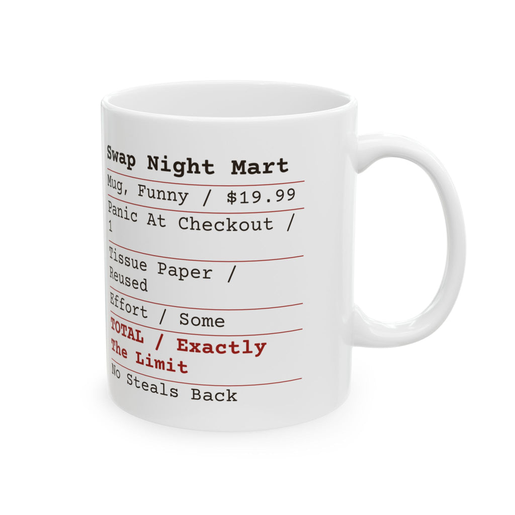 Funny White Elephant Coffee Mug Swap Night Receipt For Coworkers