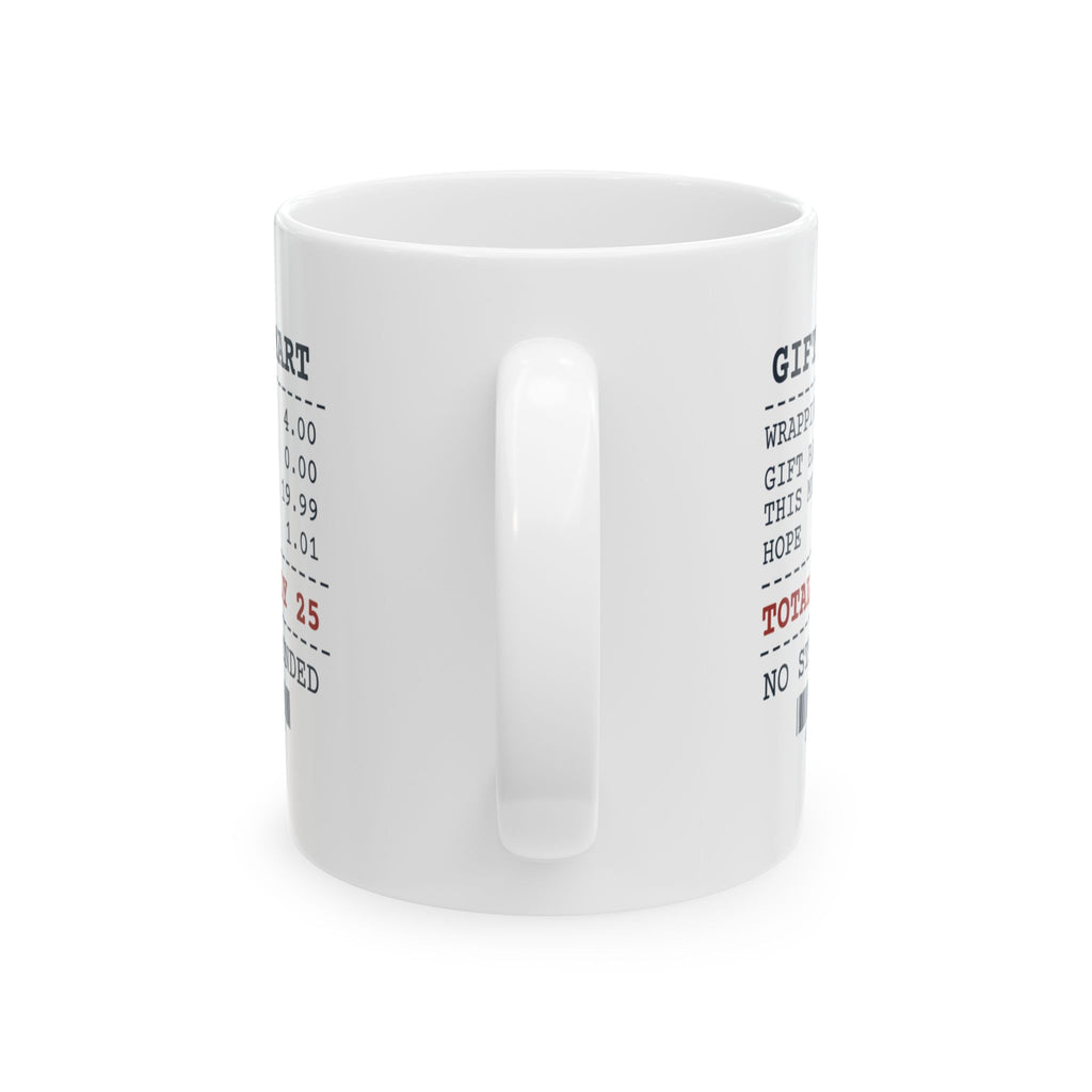 Funny White Elephant Coffee Mug Swap Receipt Exactly 25 Dollars