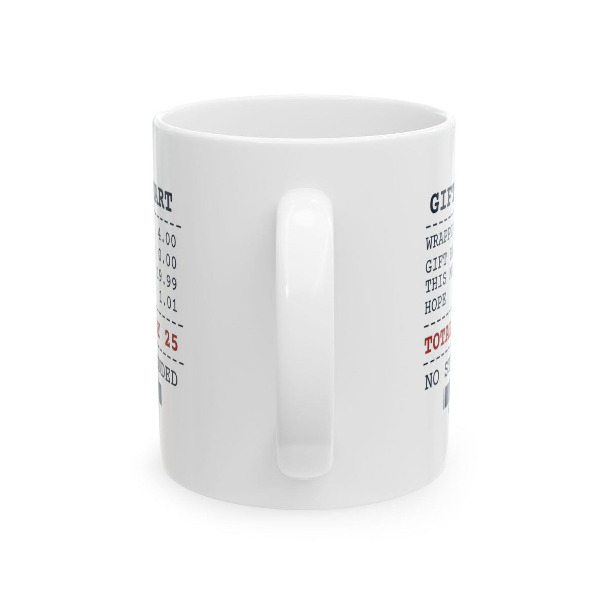 Funny White Elephant Coffee Mug Swap Receipt Exactly 25 Dollars