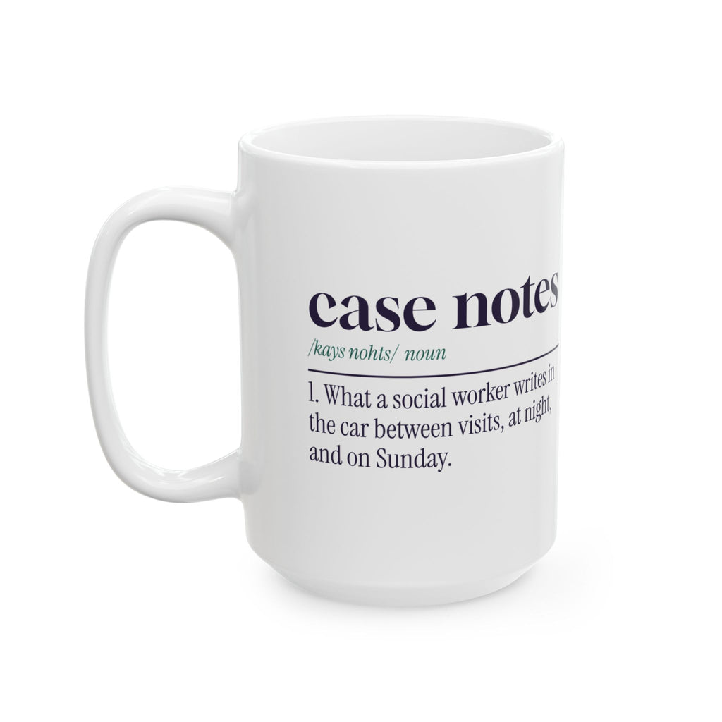 Funny Social Worker Coffee Mug Case Notes Dictionary Definition