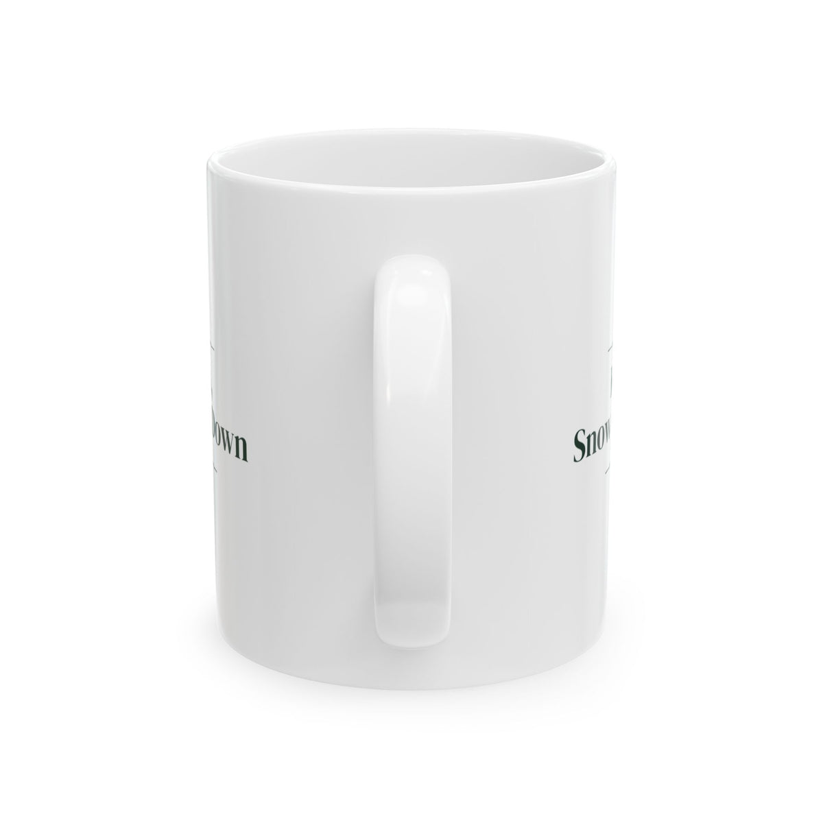 Christmas Coffee Mug Kettle On Snow Coming Down Cozy Winter Cup