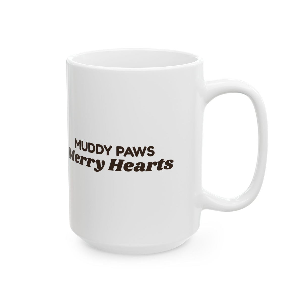 Christmas Dog Coffee Mug Muddy Paws Merry Hearts For Dog Lovers