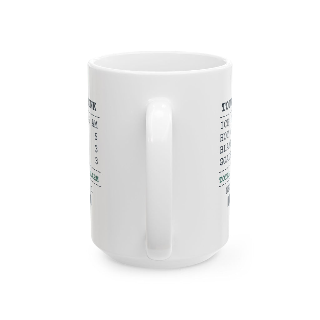 Funny Hockey Mom Coffee Mug Tournament Rink Receipt Ice Time