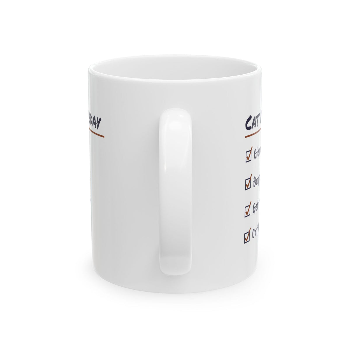 Funny Cat Dad Father's Day Coffee Mug Cat Dad Saturday Checklist