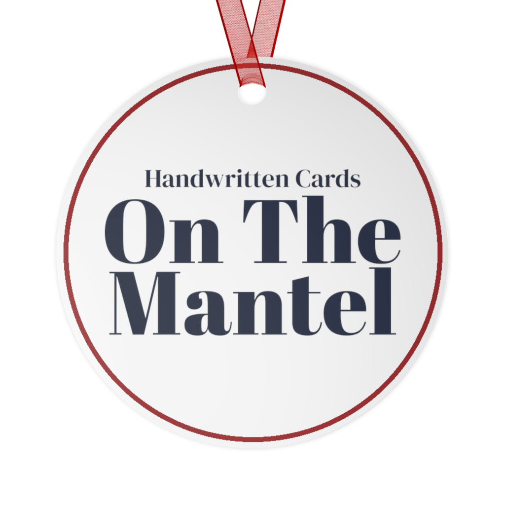 Christmas Ornament Handwritten Cards On The Mantel Cozy Keepsake