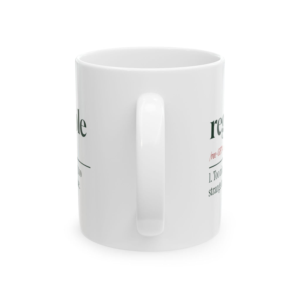 Funny White Elephant Coffee Mug Regiftable Definition For Gift Swaps