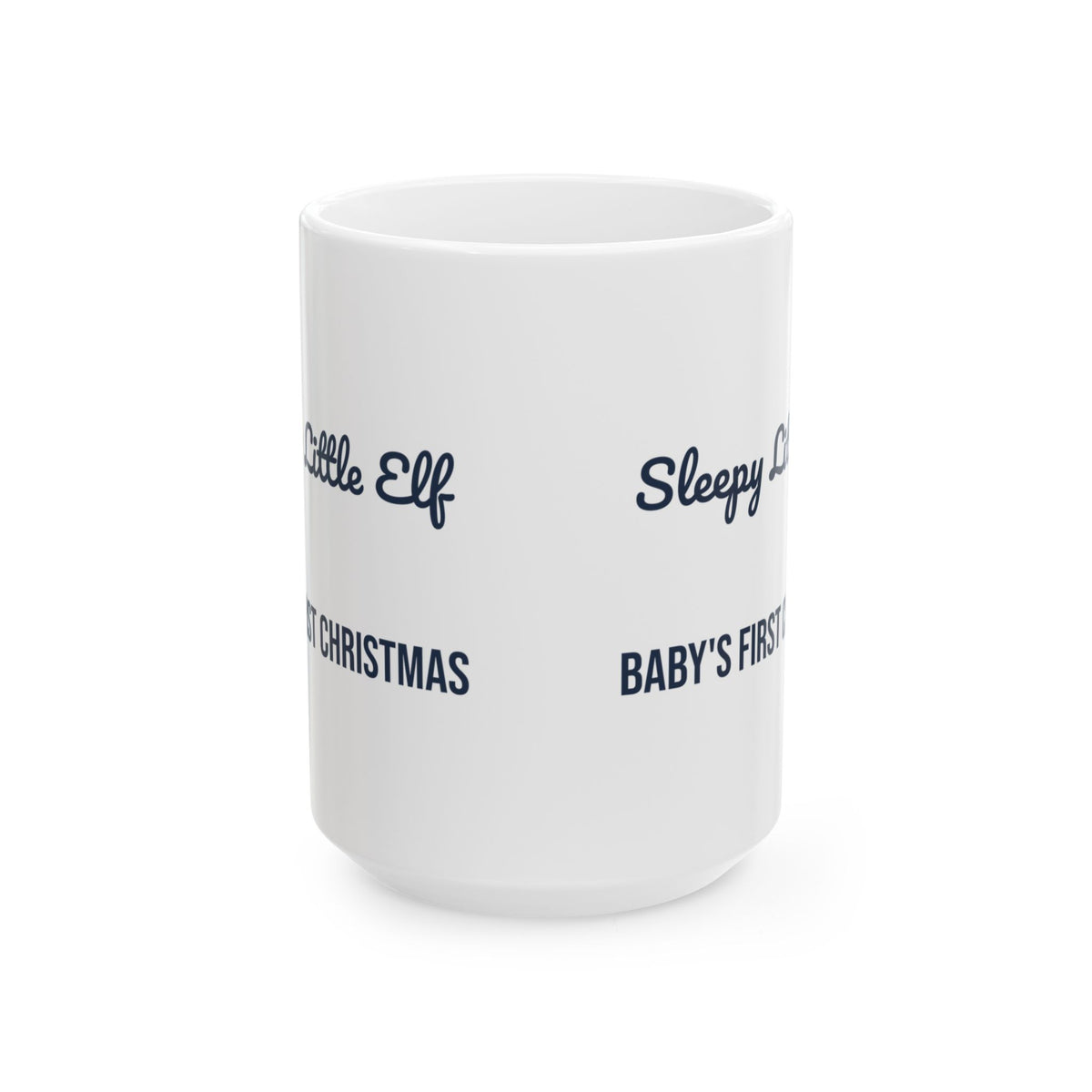 Christmas Coffee Mug Sleepy Little Elf Baby's First Christmas