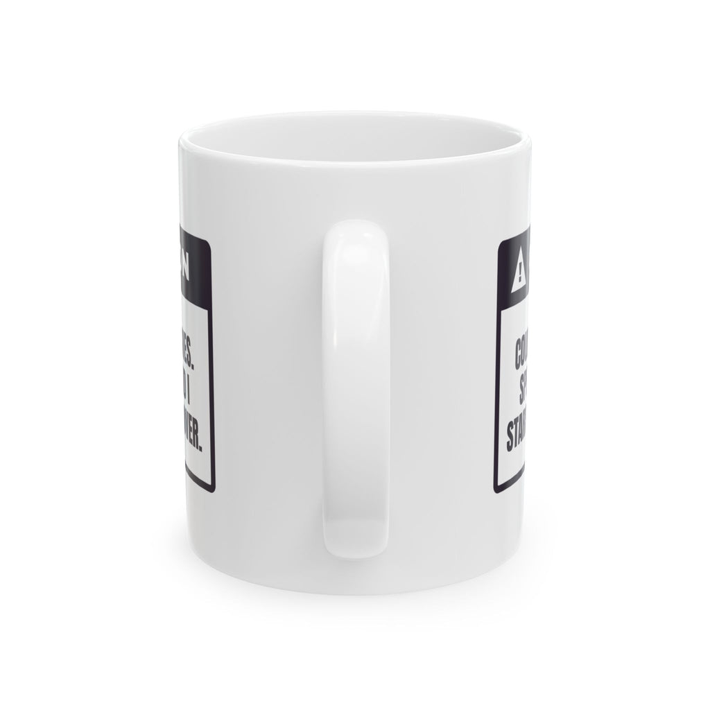 Funny Knitter Coffee Mug Counting Stitches Please Hold Warning