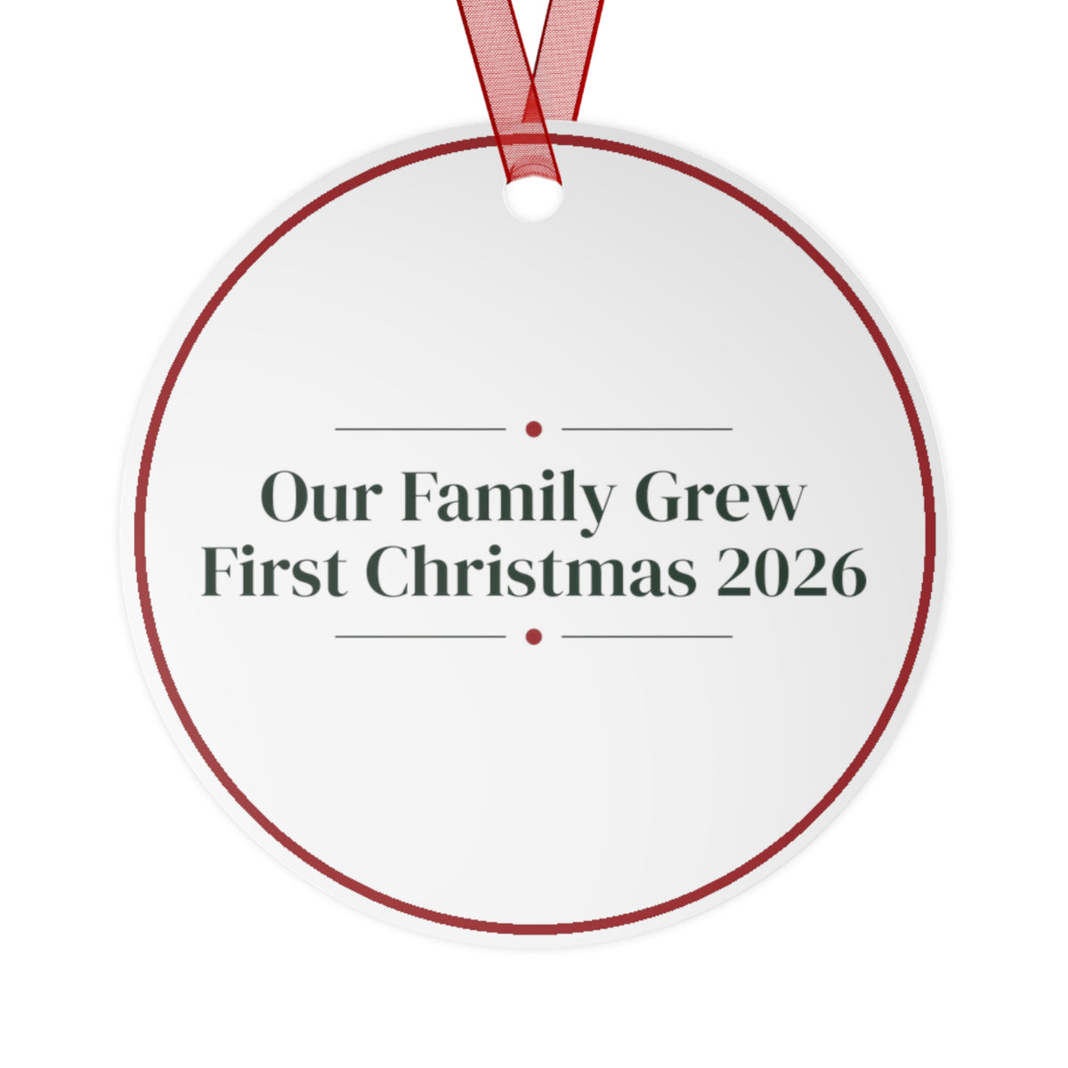 Babys First Christmas Ornament 2026 Our Family Grew