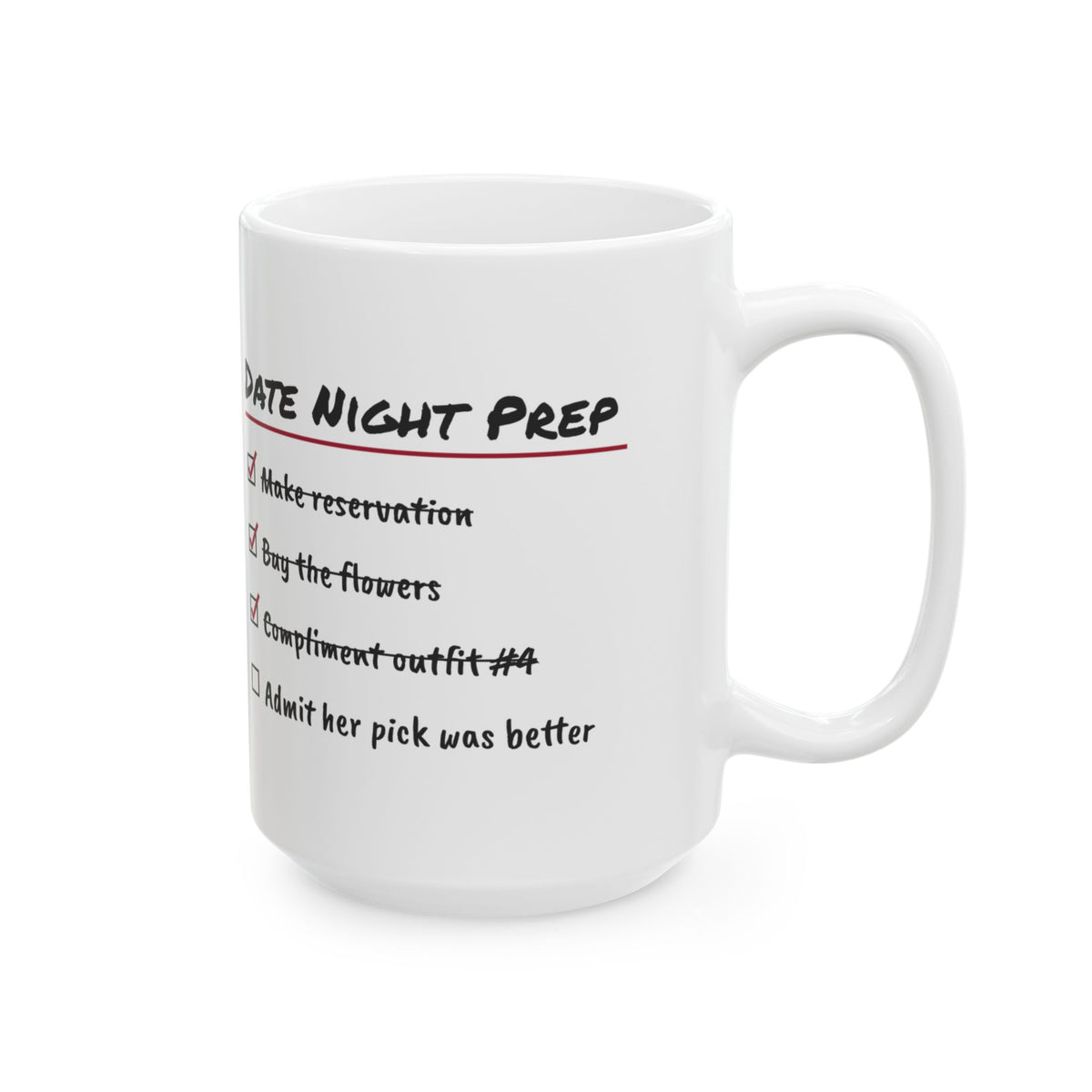 Funny Wife Coffee Mug Date Night Checklist For Wife