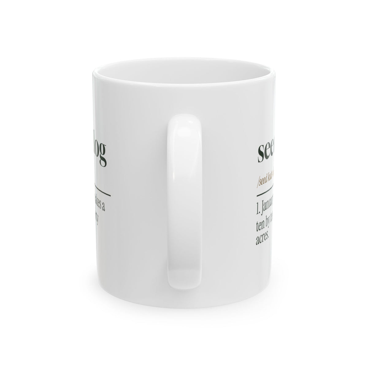 Funny Vegetable Gardener Coffee Mug Seed Catalog Definition