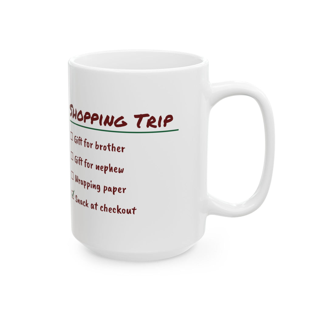 Funny Christmas Shopping Coffee Mug Gifts Bought Zero Checklist