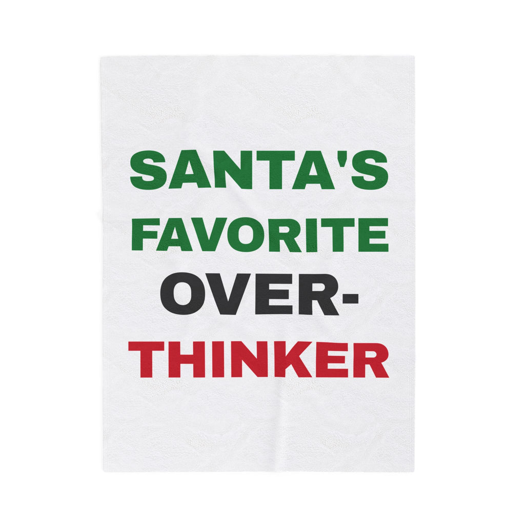 Funny Christmas Throw Blanket Santas Favorite Overthinker