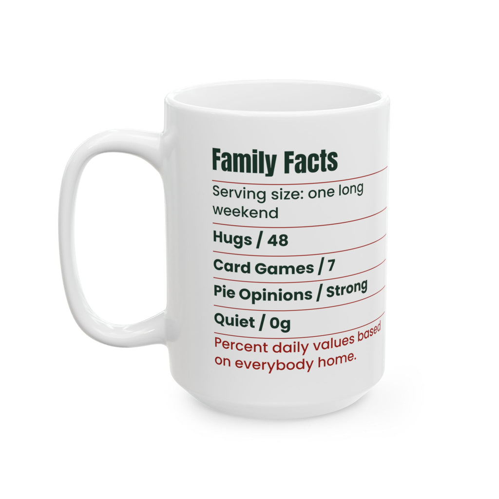 Funny Christmas Coffee Mug Family Facts Label For Matching Sets