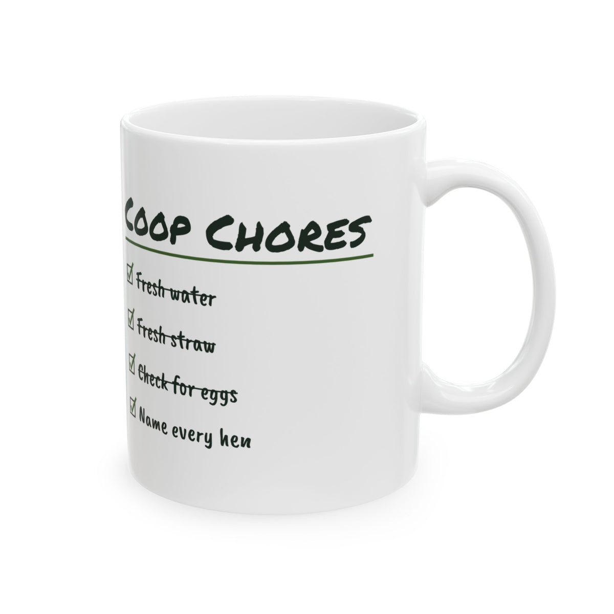 Funny Chicken Keeper Mug Fresh Straw Name Every Hen