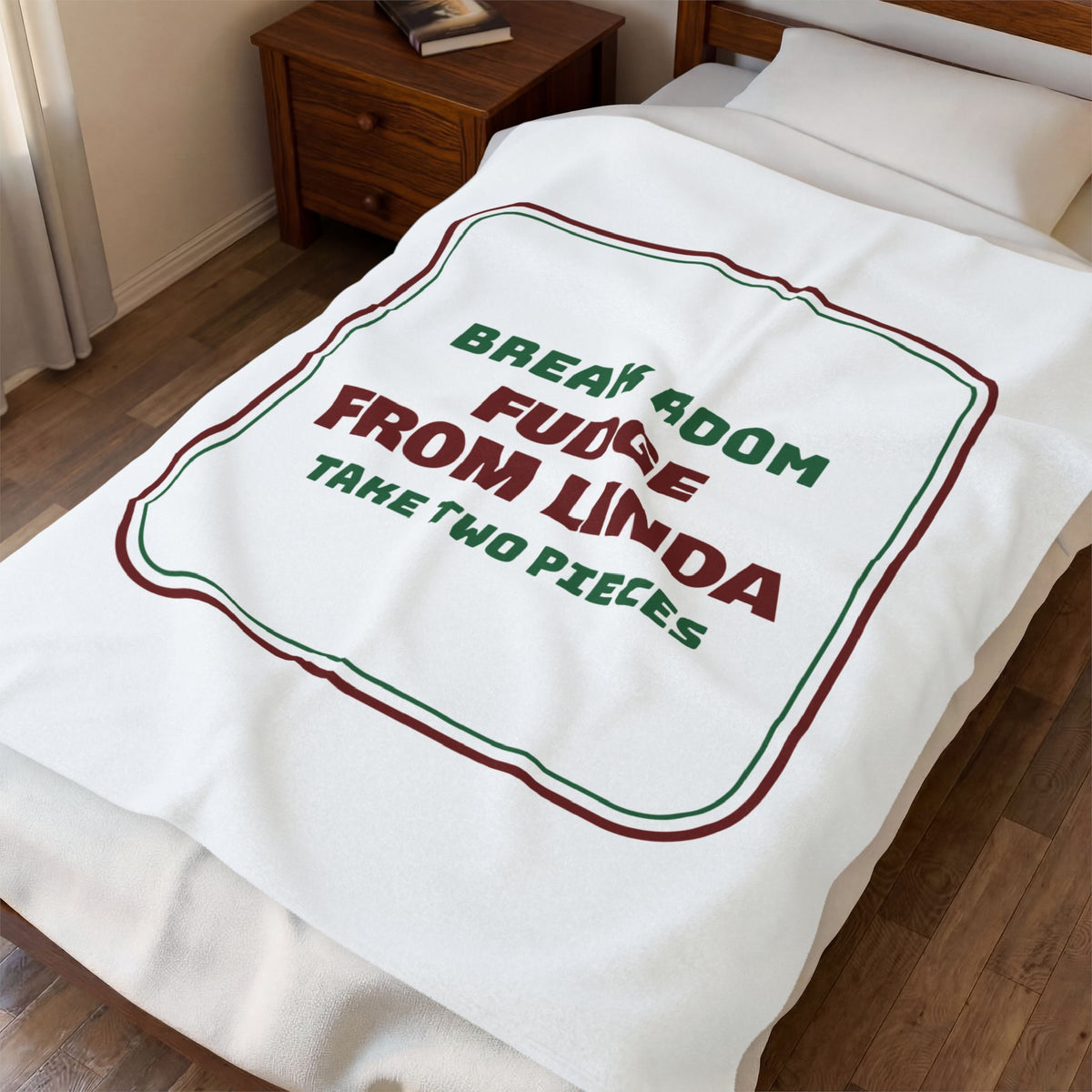 Funny Christmas Coworker Throw Blanket Fudge From Linda Take Two Pieces