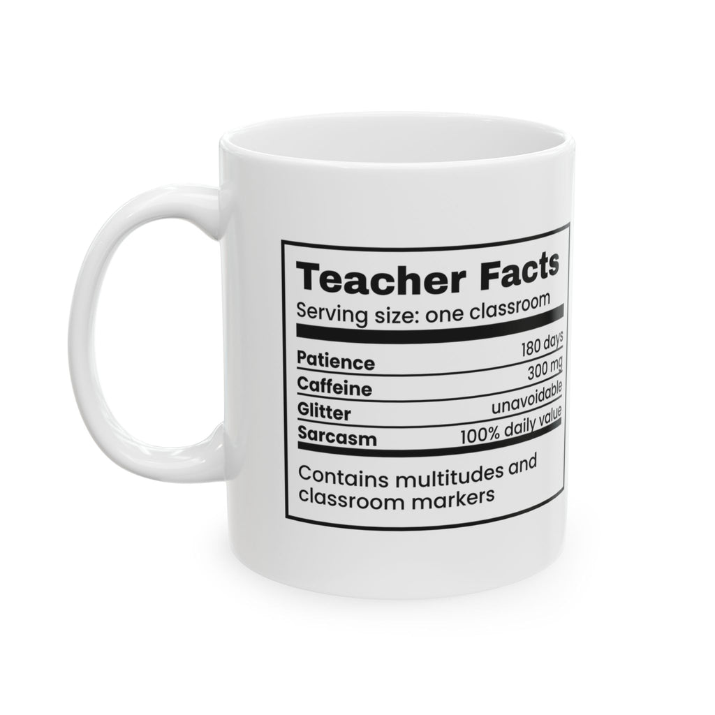 Teacher Coffee Mug 180 Days Of Patience 100% Sarcasm