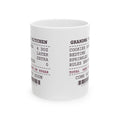 Funny Grandma Coffee Mug Grandma's Kitchen Receipt Rules Enforced Zero