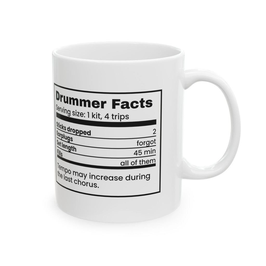 Funny Drummer Coffee Mug Drummer Facts Earplugs Forgot For Drummers