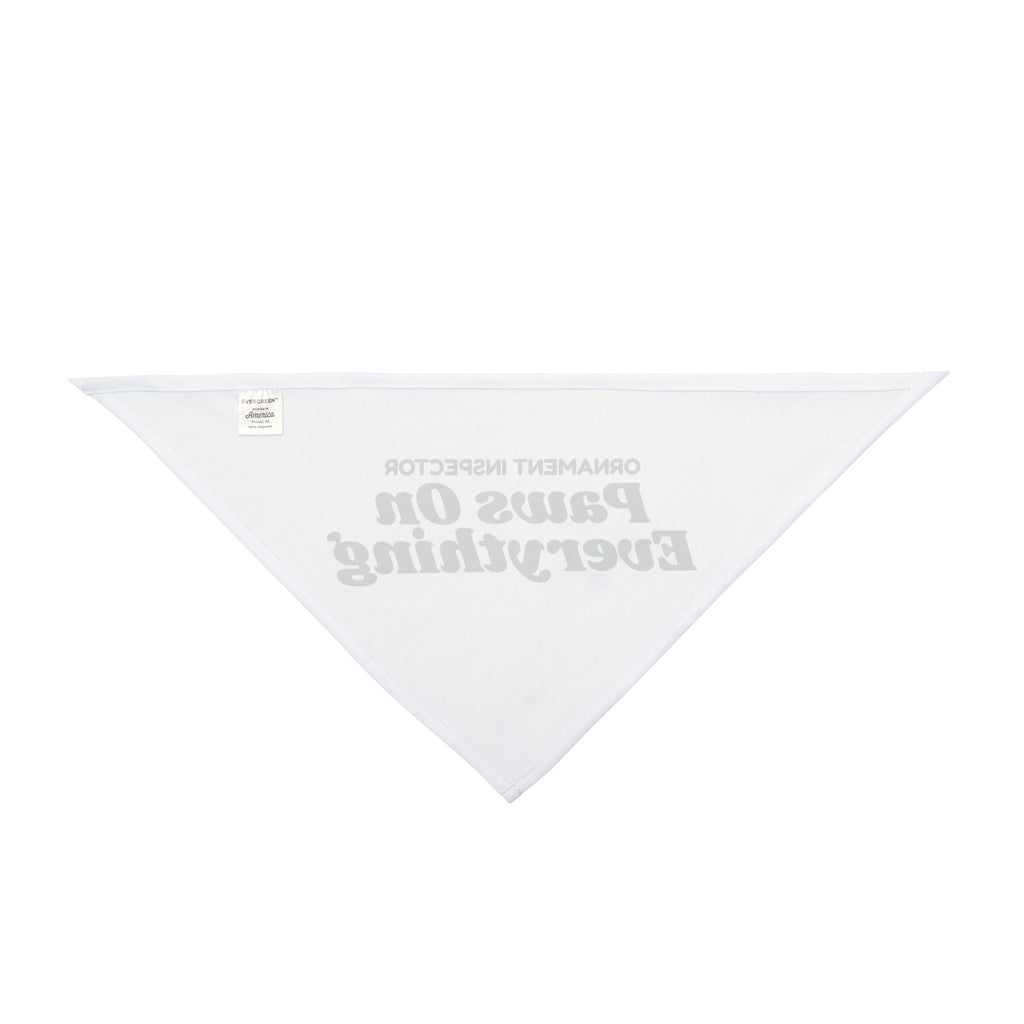 Funny Christmas Dog Bandana Ornament Inspector Paws On Everything