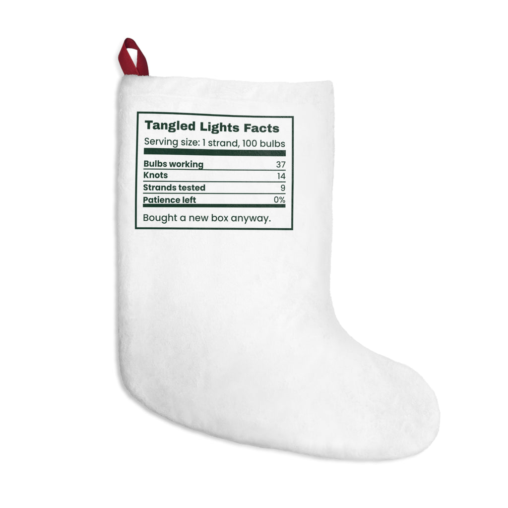 Funny Christmas Stocking Tangled Lights Facts Patience Left 0