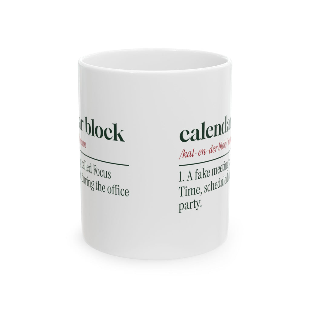Funny Office Christmas Coffee Mug Calendar Block Dictionary Definition