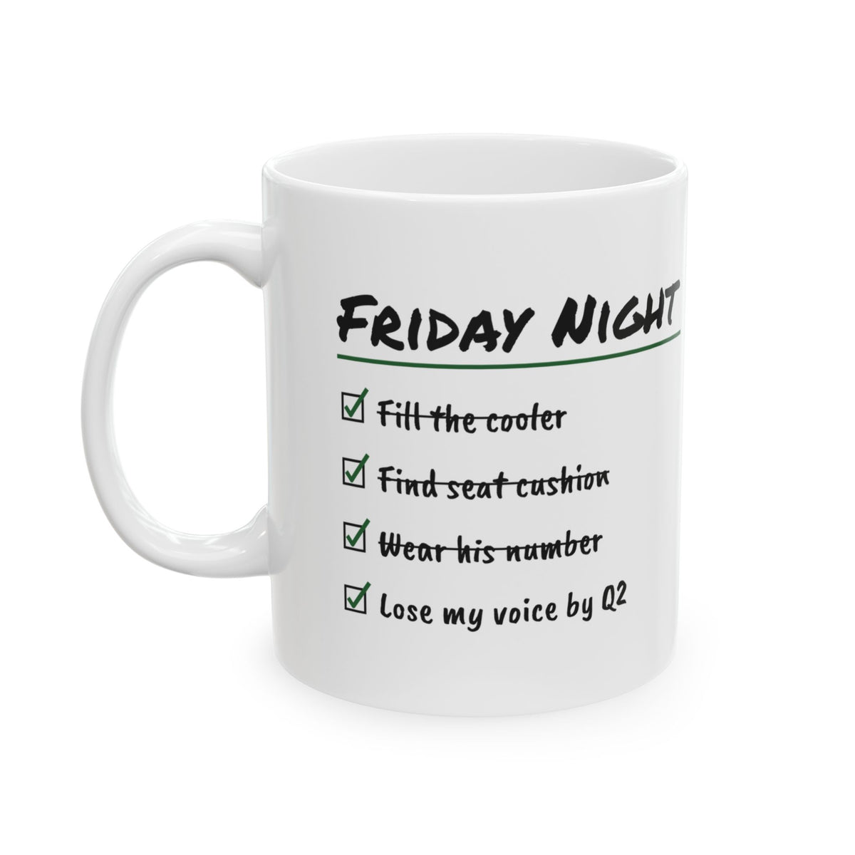 Funny Football Dad Coffee Mug Wear His Number Lose My Voice By Q2