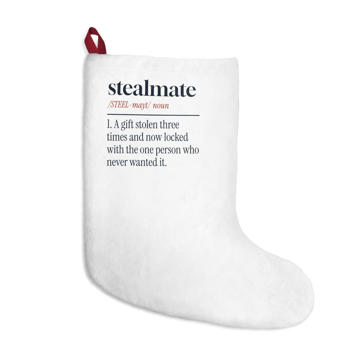 Funny White Elephant Christmas Stocking Stealmate Locked With The Wrong