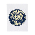 Night Shift Crew Funny Retro Possum Night Shift Worker Throw Blanket