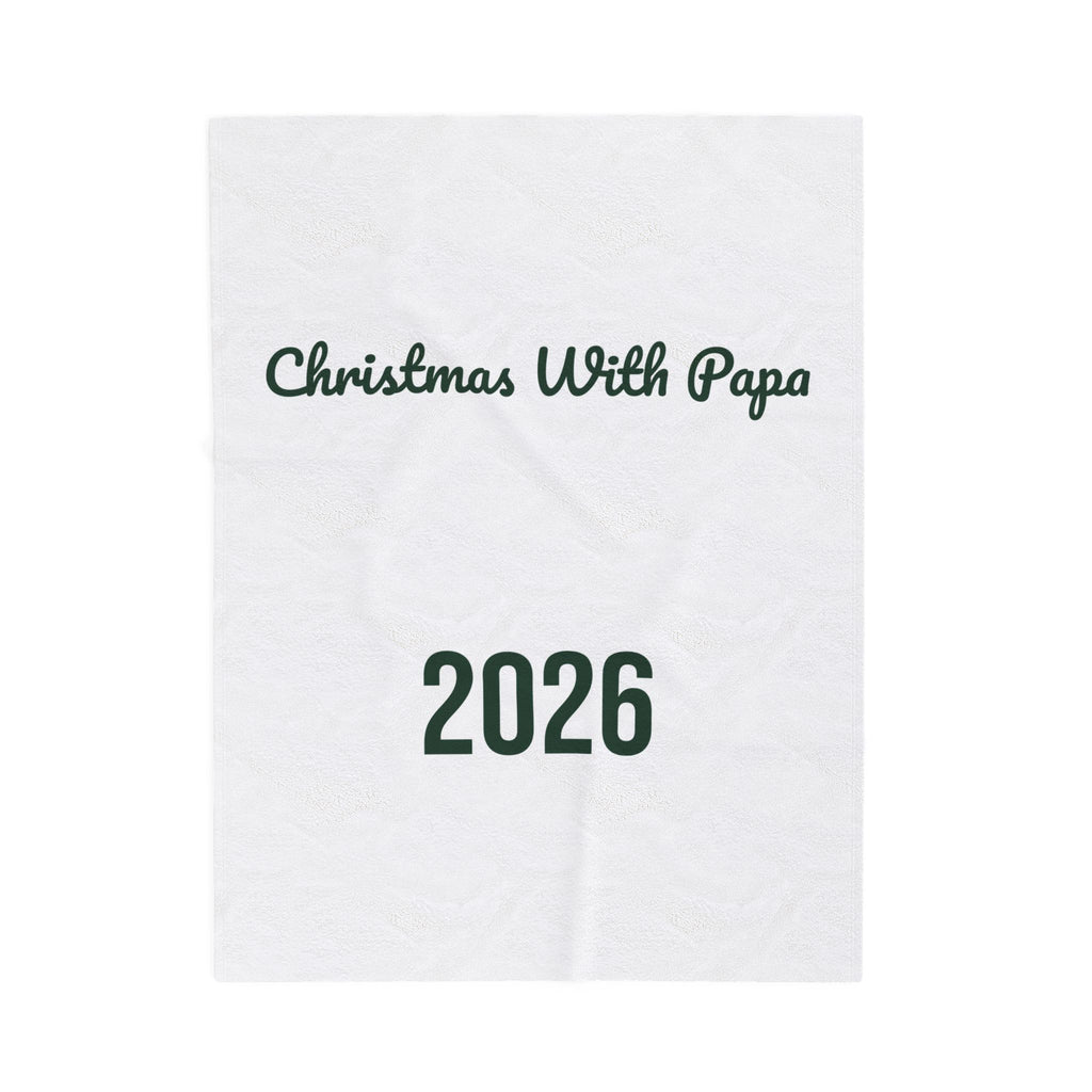 Christmas Throw Blanket Christmas With Papa 2026 Grandpa Keepsake