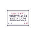Funny Christmas Sticker Christmas At The In-Laws Ticket