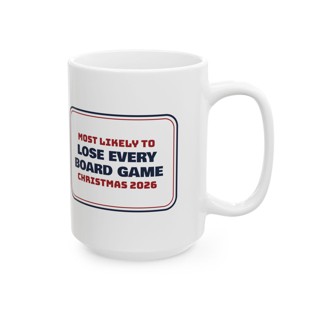Funny Family Christmas Coffee Mug Most Likely To Lose Every Board Game