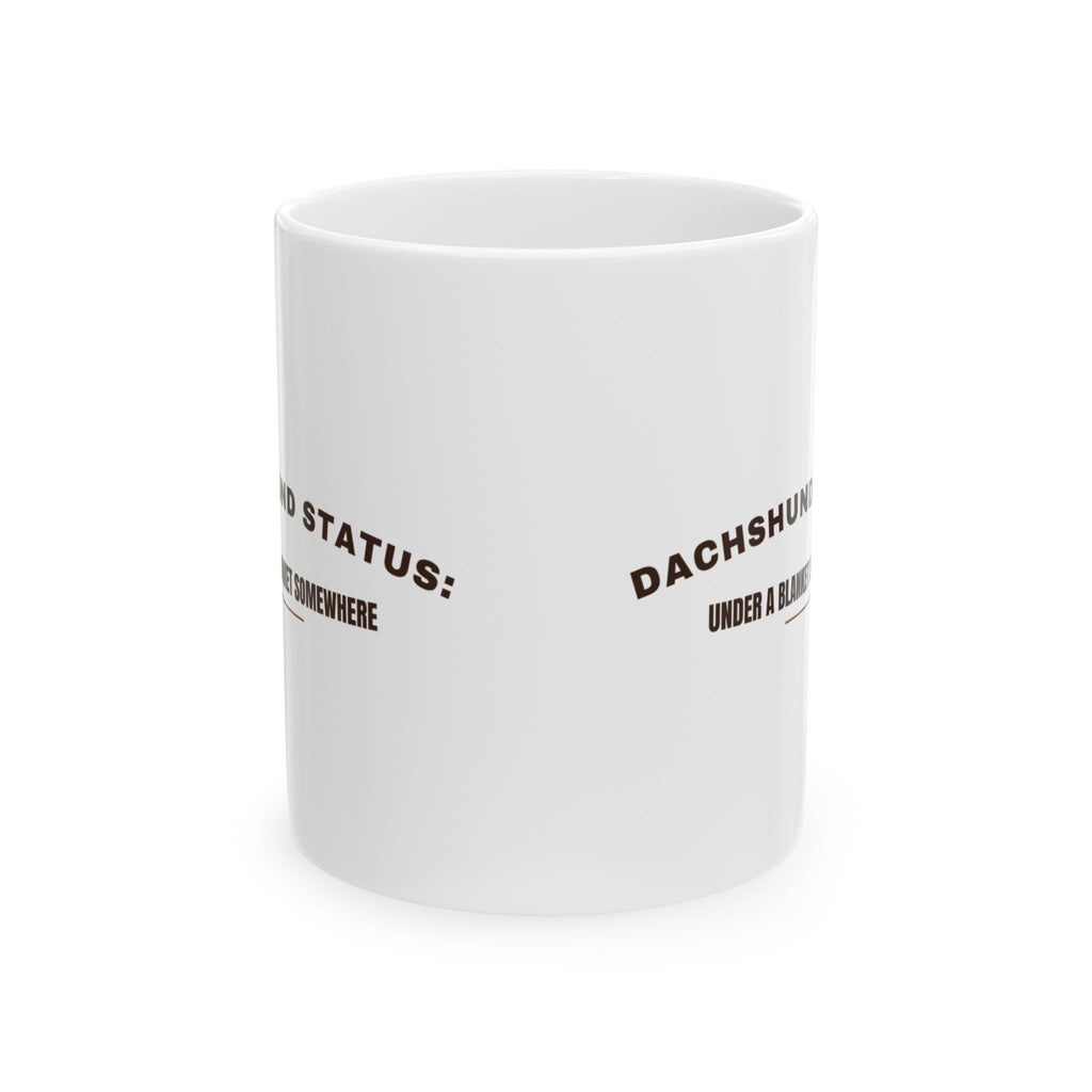 Dachshund Coffee Mug Under A Blanket Somewhere Retro Arch Cup