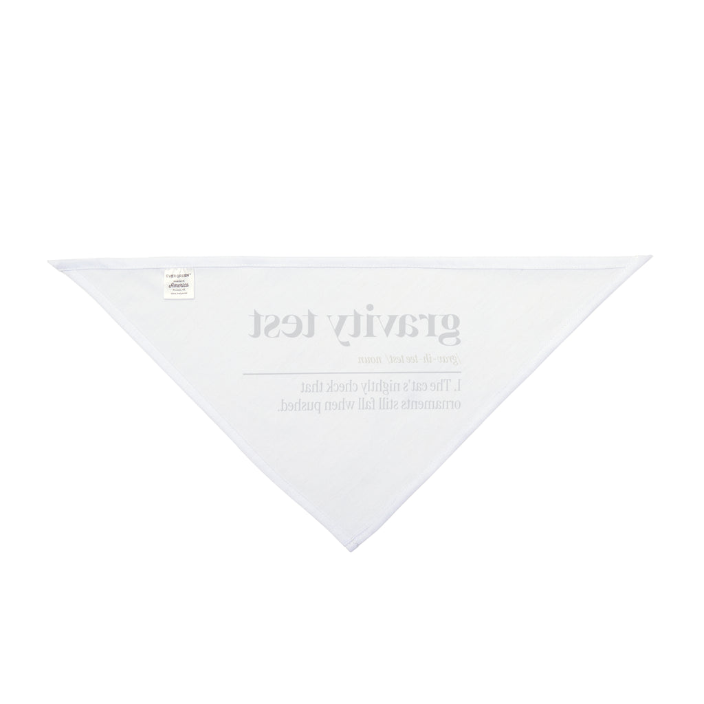 Funny Christmas Cat Dog Bandana Gravity Test Dictionary Definition