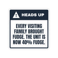 Funny Nurse Christmas Sticker The Unit Is 40 Percent Fudge