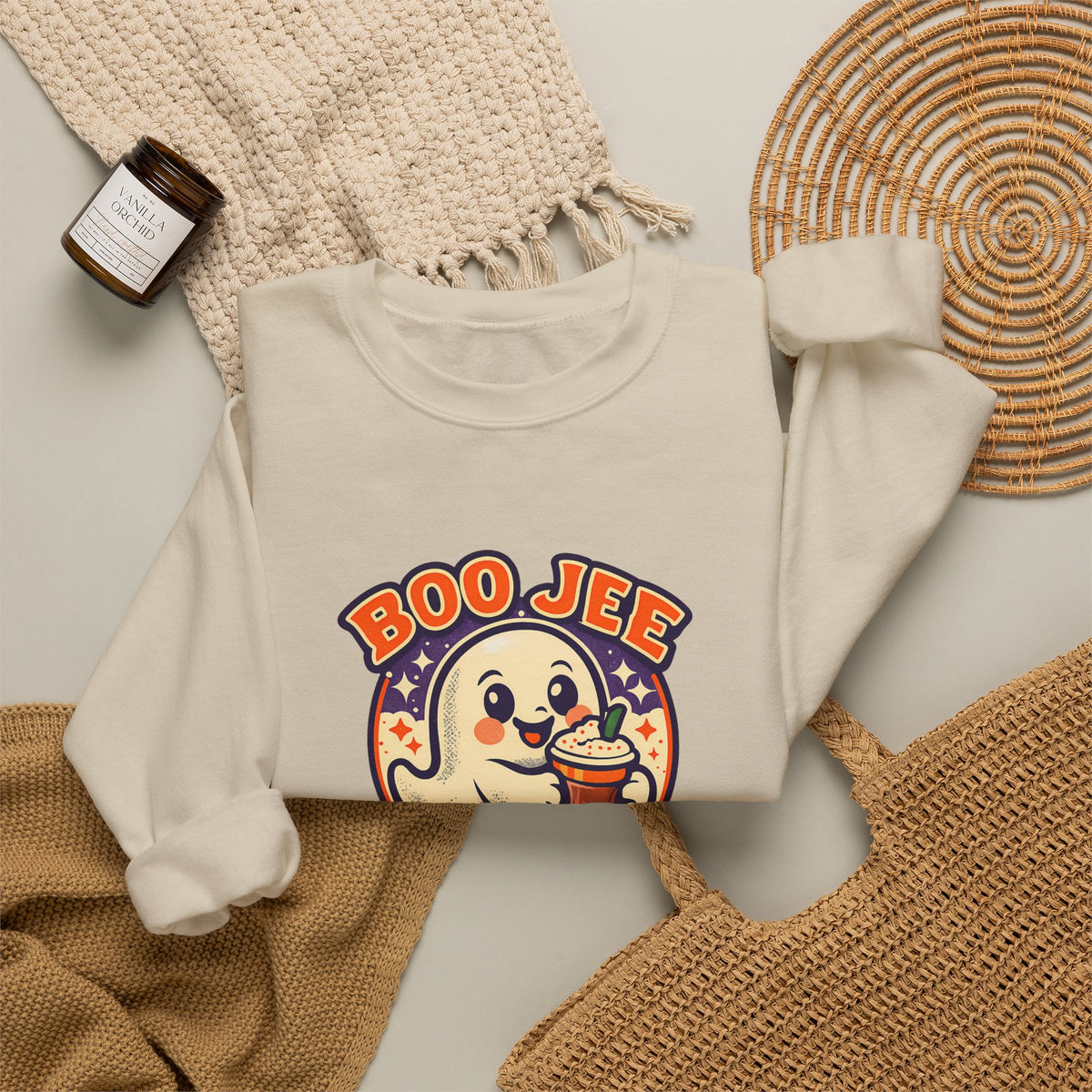 Boo Jee Funny Ghost Pumpkin Spice Sweatshirt