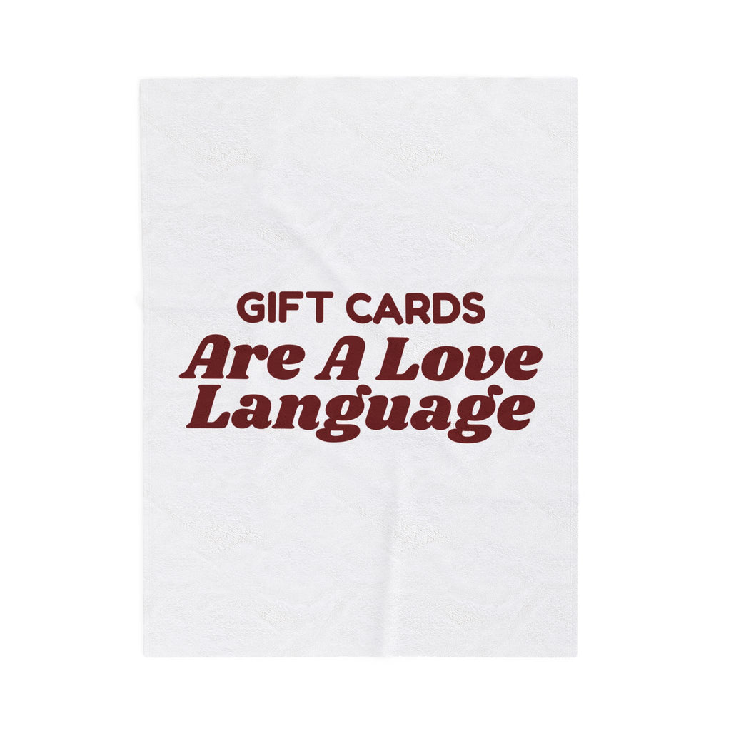Funny Christmas Shopping Throw Blanket Gift Cards Are A Love Language