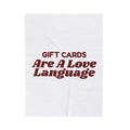 Funny Christmas Shopping Throw Blanket Gift Cards Are A Love Language