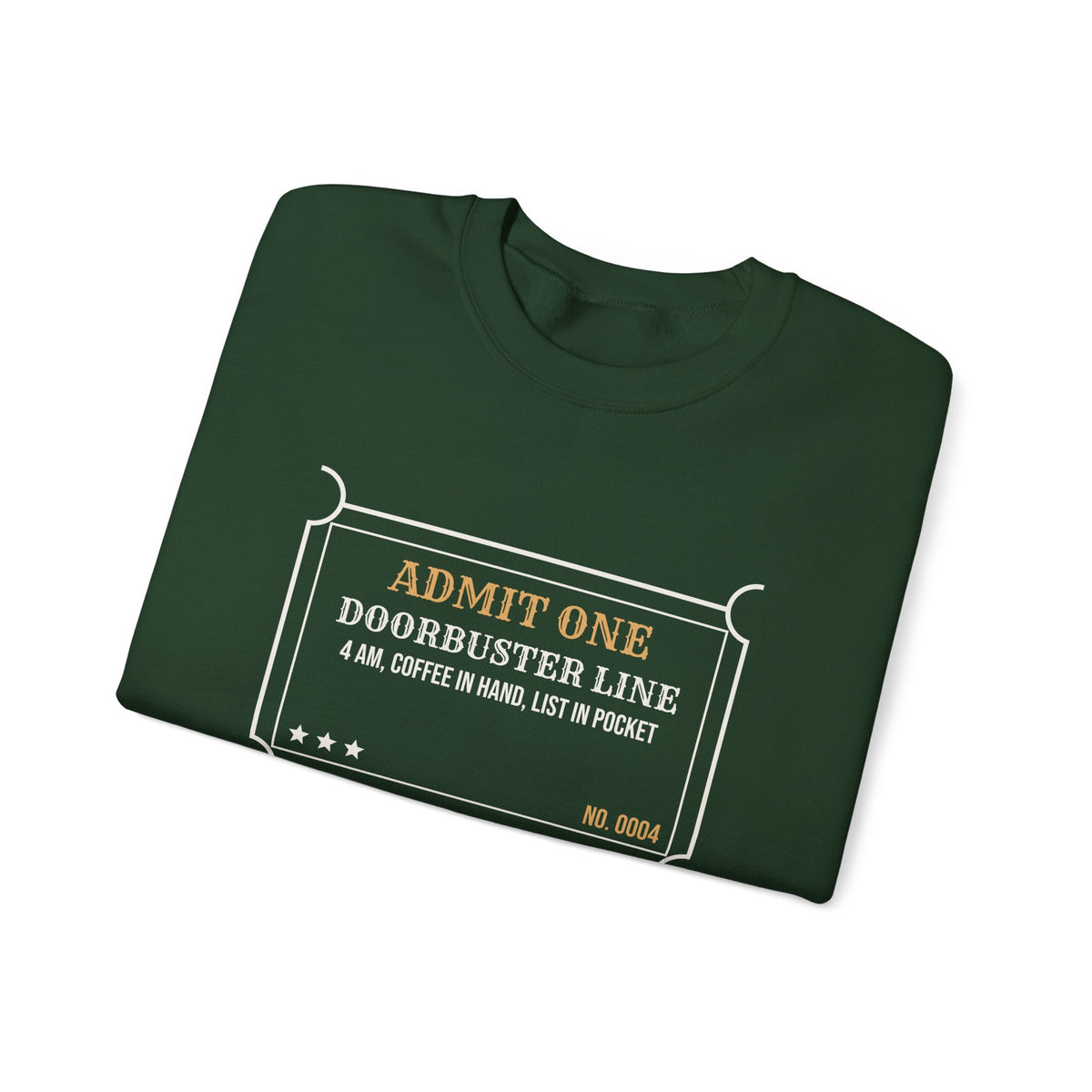 Funny Christmas Shopping Sweatshirt Doorbuster Line 4 AM Coffee In Hand