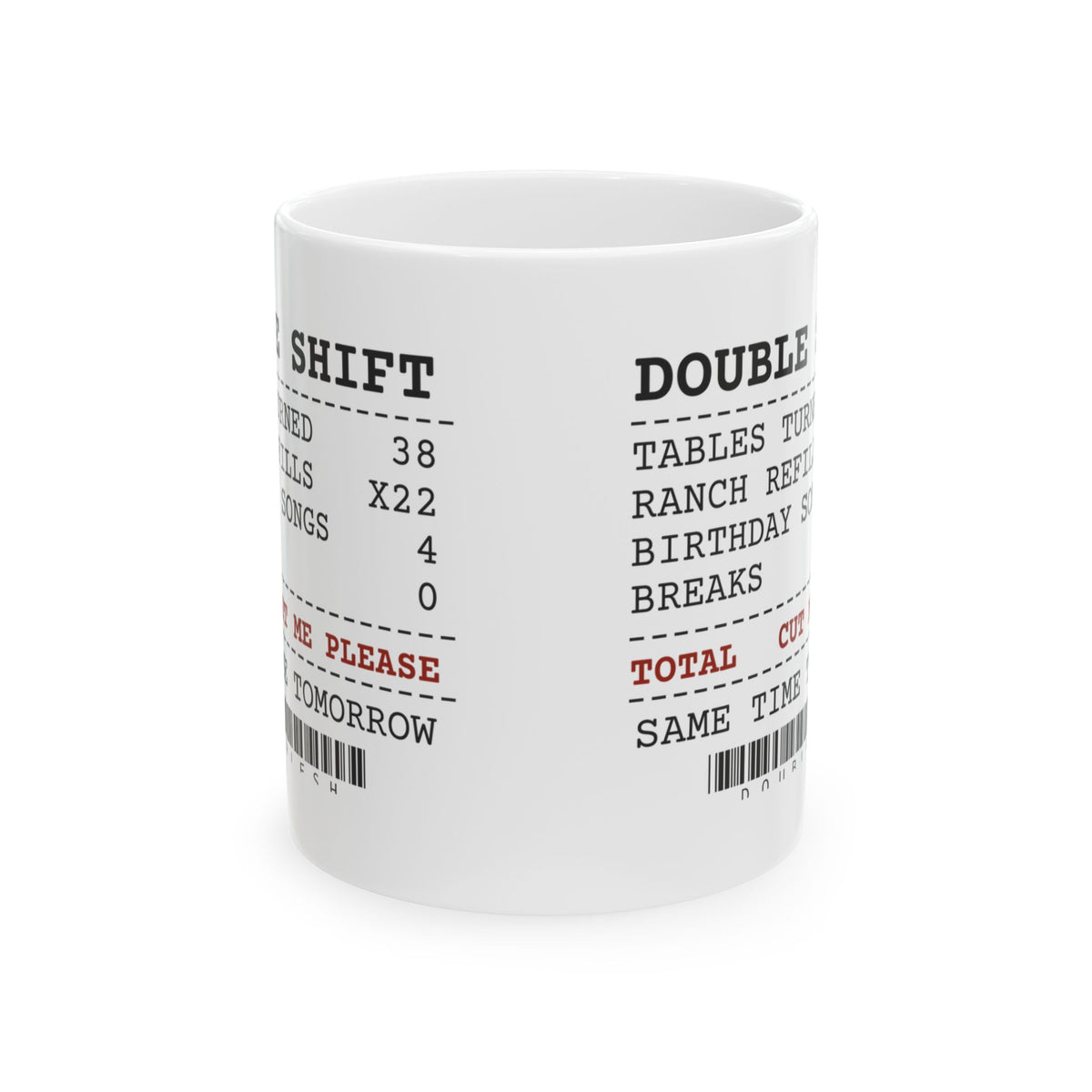 Funny Waitress Coffee Mug Ranch Refills 22 Birthday Songs 4 Receipt