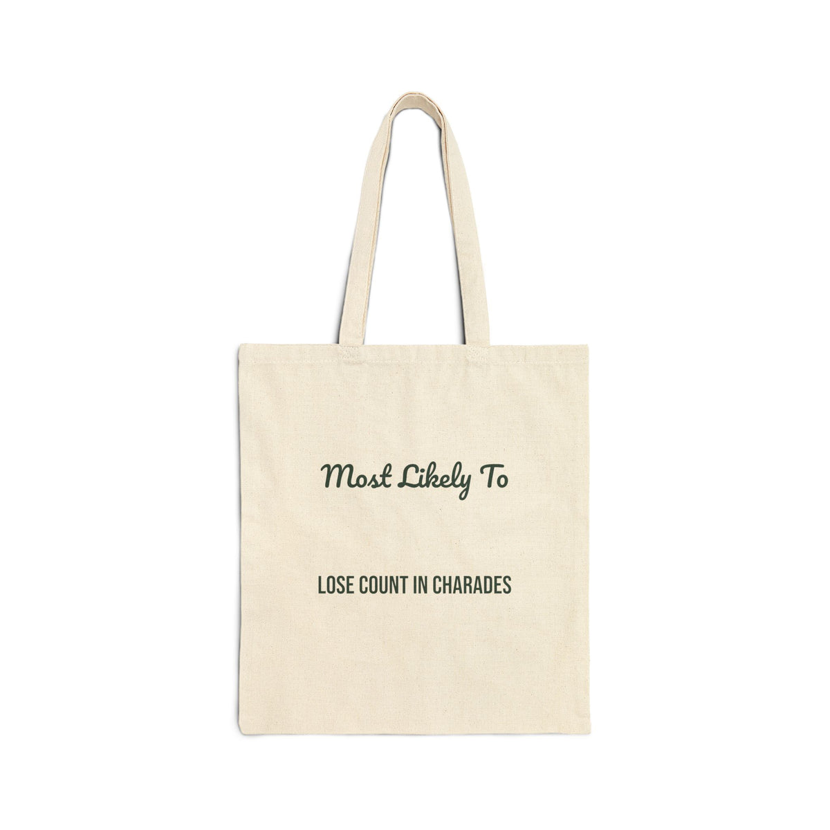 Funny Christmas Tote Bag Most Likely To Lose Count In Charades