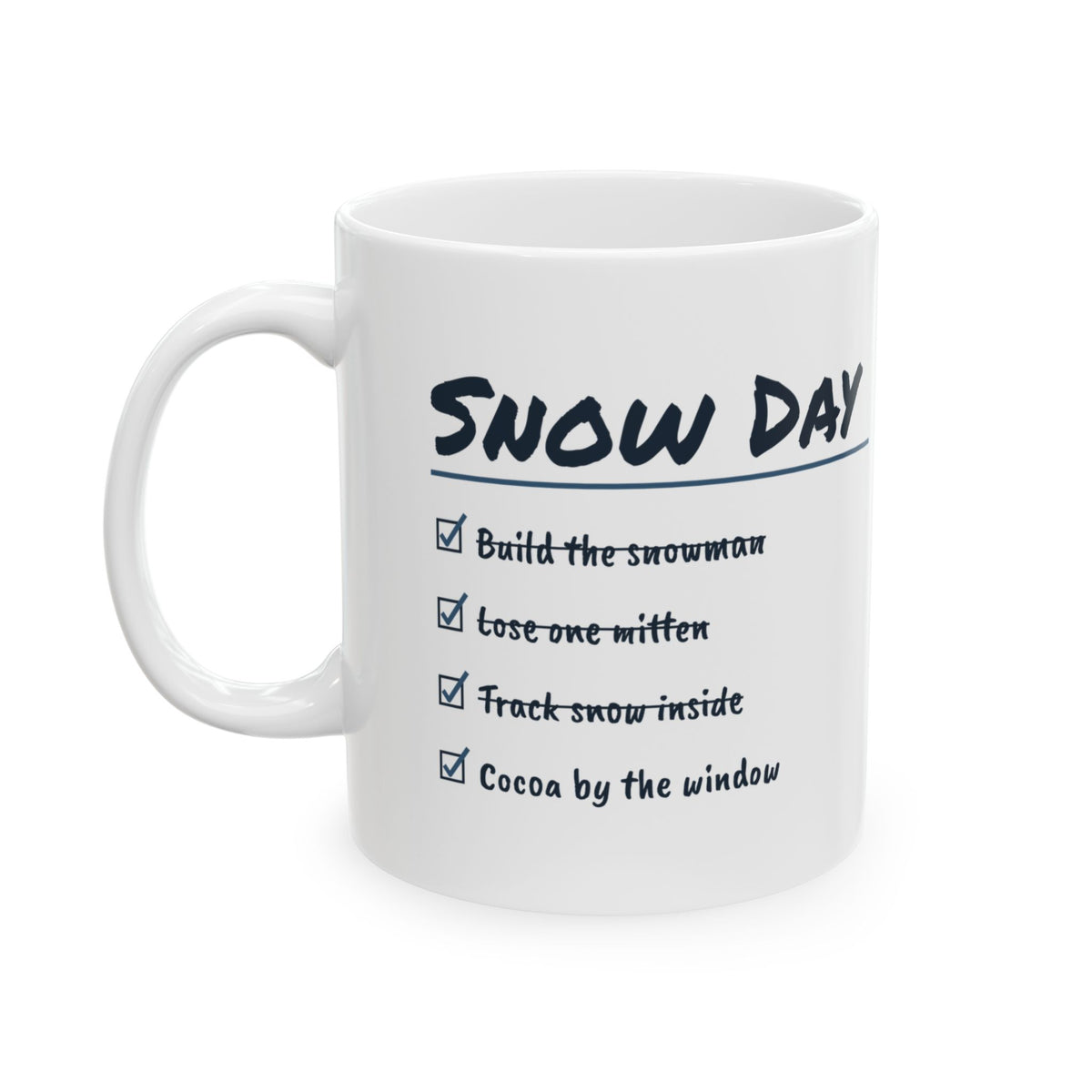 Hot Cocoa Coffee Mug Lose One Mitten Cocoa By The Window Snow Day
