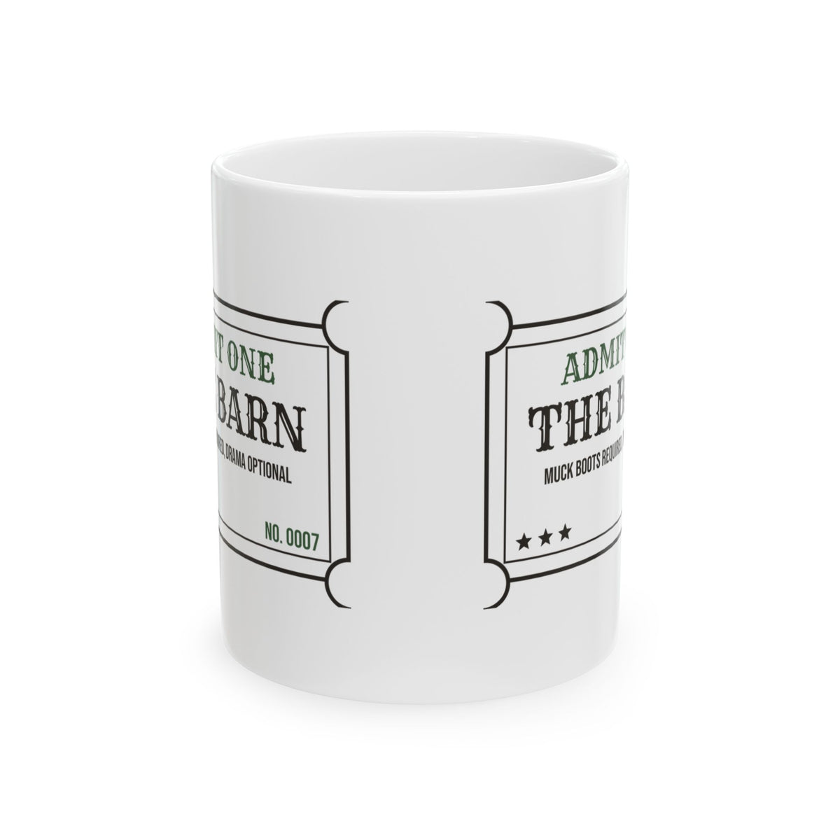 Horse Girl Coffee Mug Admit One The Barn