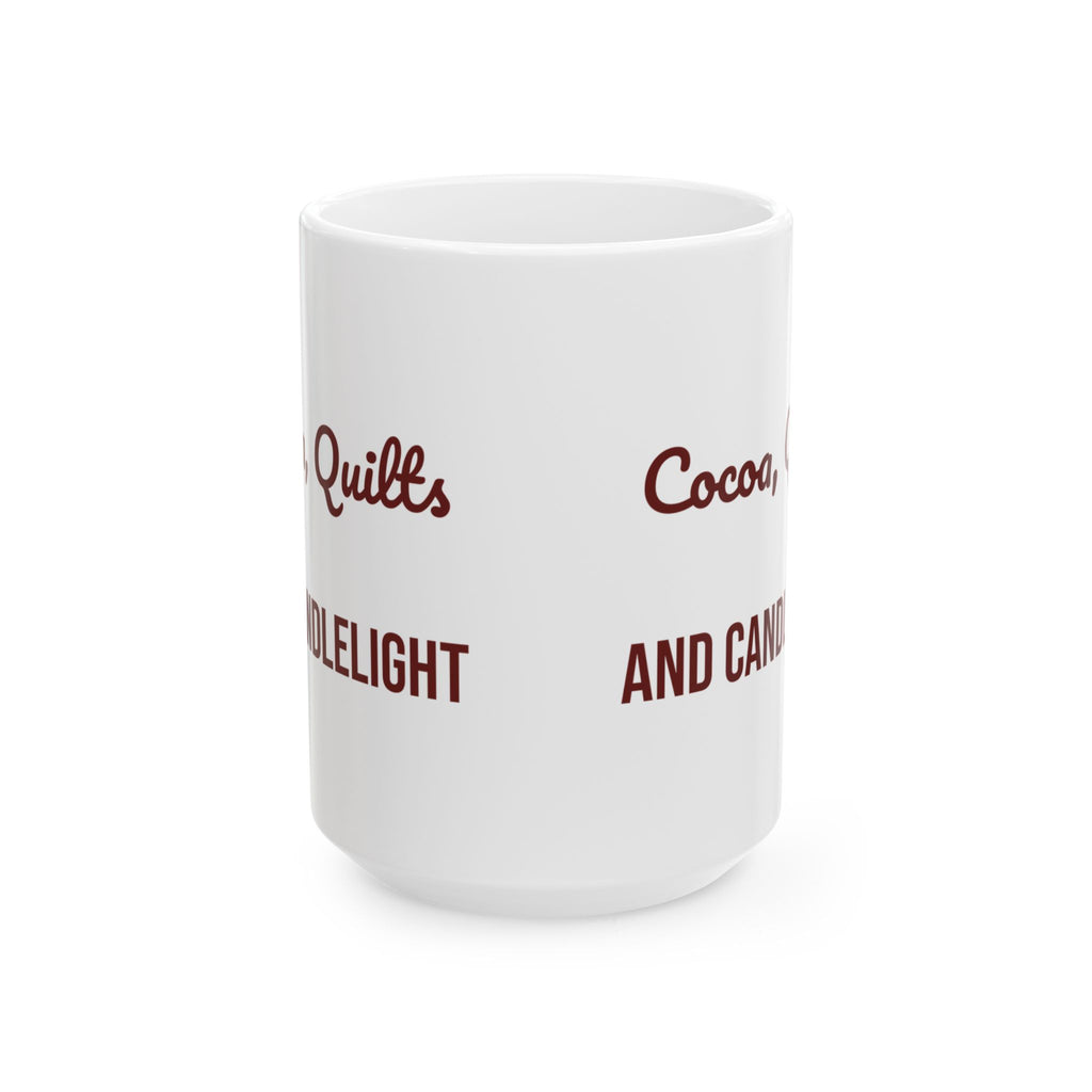 Cozy Christmas Coffee Mug Cocoa Quilts And Candlelight