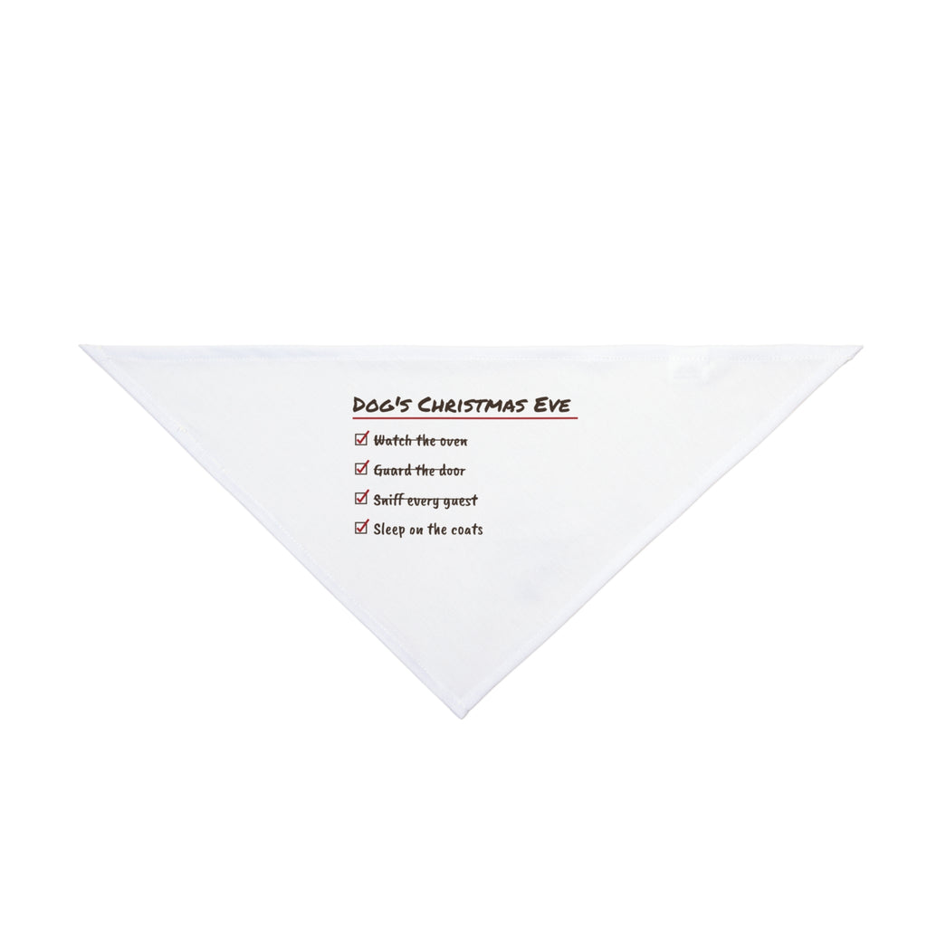 Funny Christmas Dog Bandana Dog's Christmas Eve Checklist